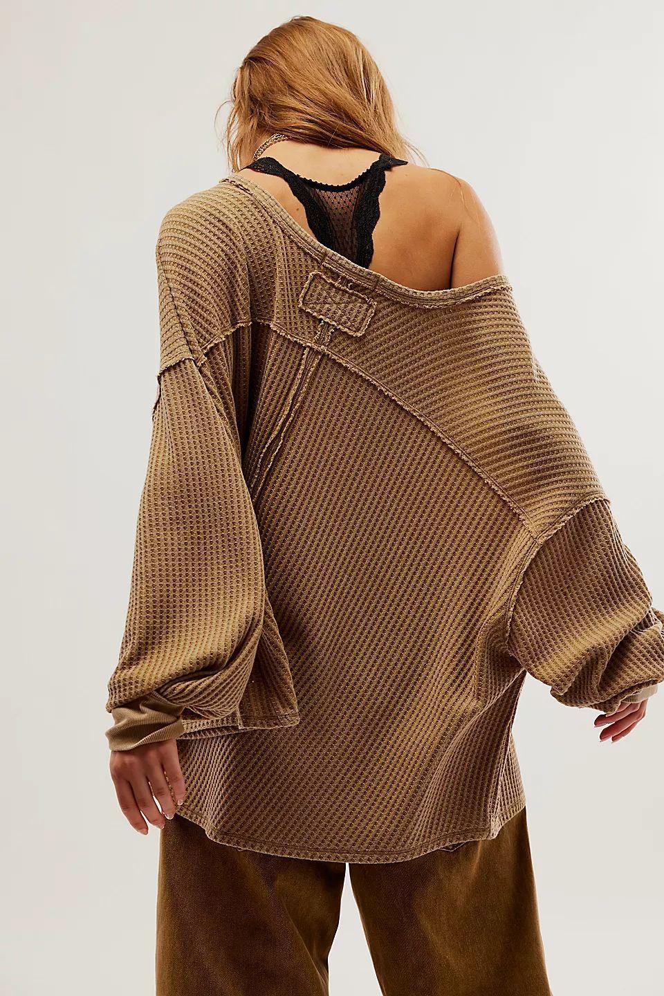 Ladies Solid Color V-neck Slouchy Tee 0124 - SWEETKAMA