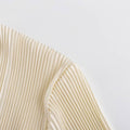 Ladies Solid Color Wrinkle Casual Lace Shirt SY10133T - SWEETKAMA