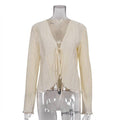Ladies Solid Color Wrinkle Casual Lace Shirt SY10133T - SWEETKAMA