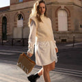 Ladies Solid High Neck Sleeveless Sweater Top LH0460 - SWEETKAMA