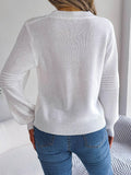 Ladies Solid Long Sleeves Round Neck Knit Top 2117 - SWEETKAMA