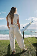 Ladies Solid Overalls Sleevess Backless Jumpsuit 897 - SWEETKAMA