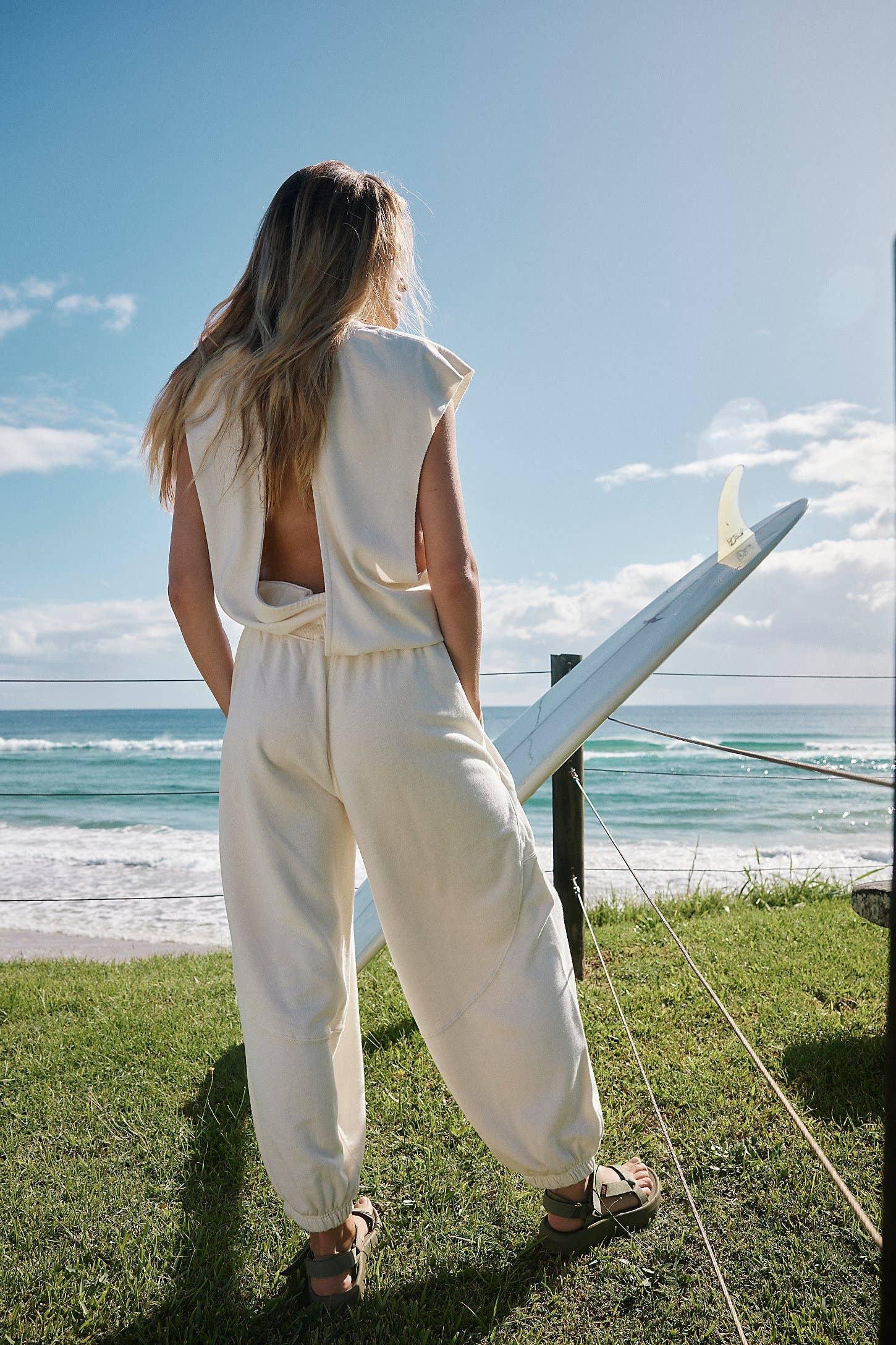 Ladies Solid Overalls Sleevess Backless Jumpsuit 897 - SWEETKAMA
