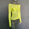 Ladies Solid See Through Cross Daily Top 21064 - SWEETKAMA