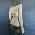 Ladies Solid See Through Cross Daily Top 21064 - SWEETKAMA