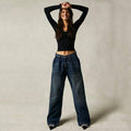 Ladies Solid Slim Fit Square Collar Basic Tee LH0609 - SWEETKAMA