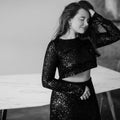 Ladies Sparkle Sequin Party Crop Top 21077 - SWEETKAMA