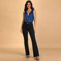 Ladies Sparkly Sequin Sleeveless V-Neck Bodysuit GKCM - SWEETKAMA