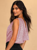 Ladies Sparkly Sequin Sleeveless V-Neck Bodysuit GKCM - SWEETKAMA