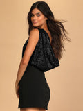 Ladies Sparkly Sequin Sleeveless V-Neck Bodysuit GKCM - SWEETKAMA