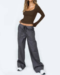 Ladies Square Neck Solid Color Casual Tee ESVO - SWEETKAMA