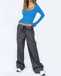 Ladies Square Neck Solid Color Casual Tee ESVO - SWEETKAMA