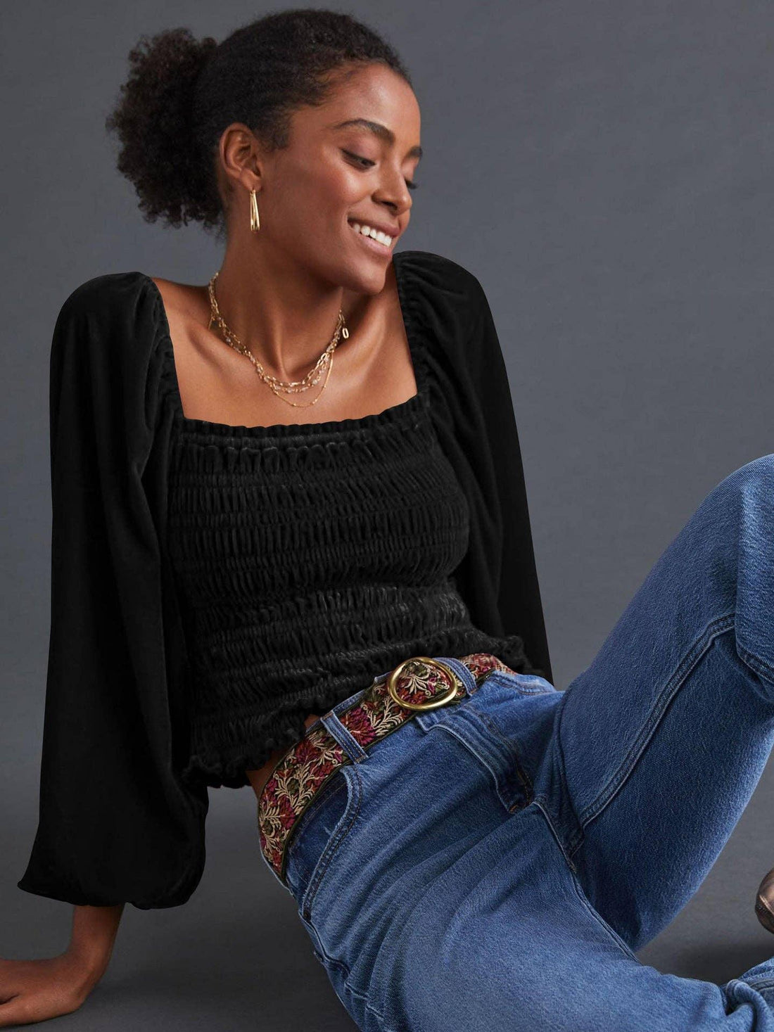 Ladies Square Neck Solid Color Daily Top ESVS - SWEETKAMA