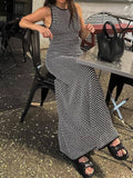 Ladies Strap Shoulder Sleeveless Maxi Dresses 086# - SWEETKAMA