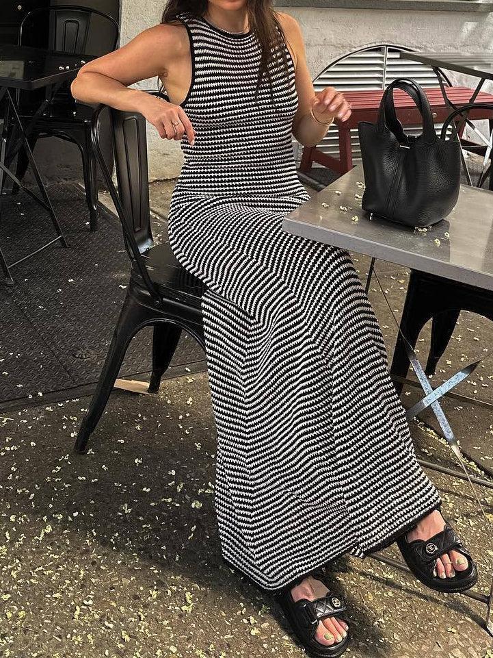 Ladies Strap Shoulder Sleeveless Maxi Dresses 086# - SWEETKAMA