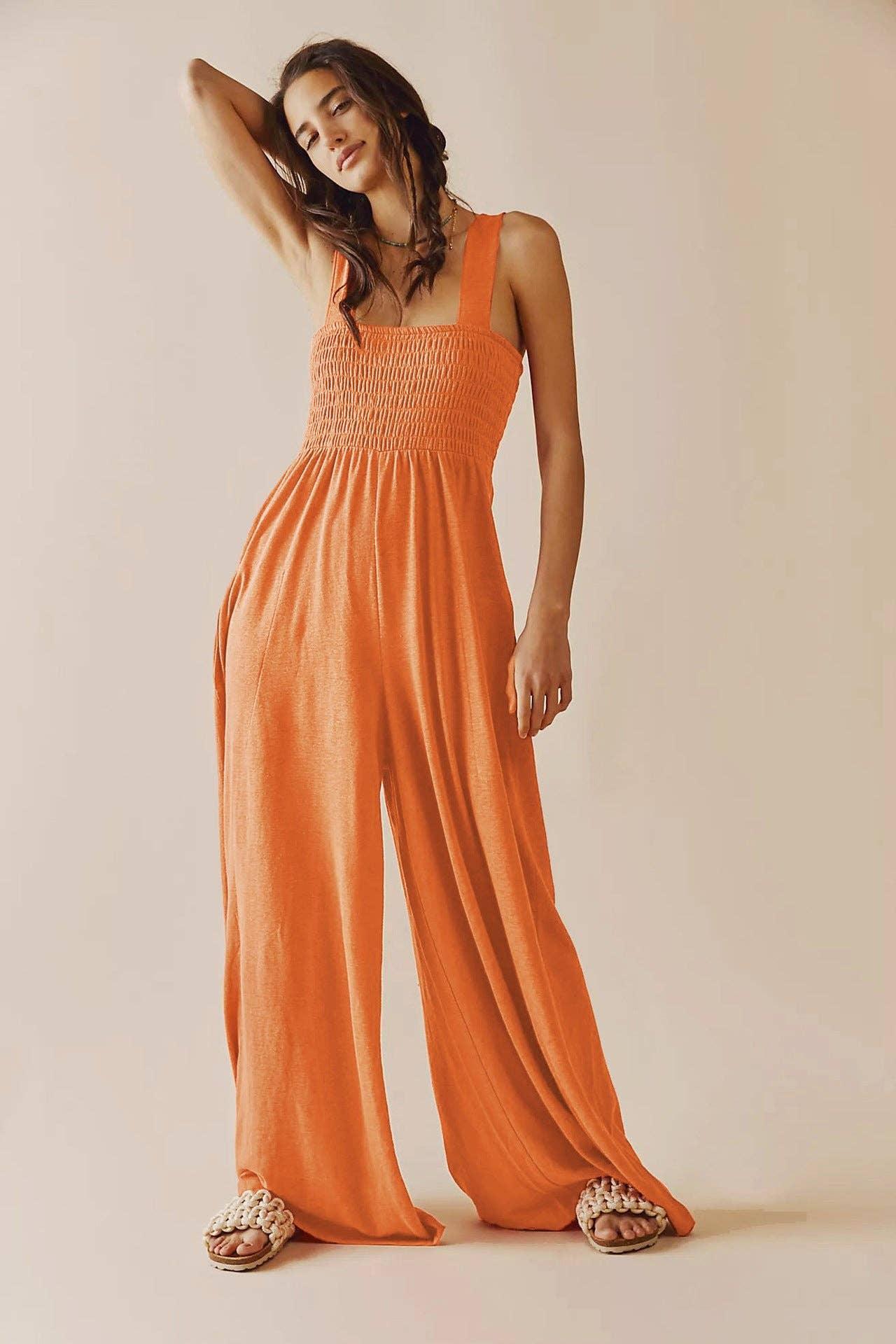 Ladies Strape Wide Leg Jumpsuits GKAX - SWEETKAMA