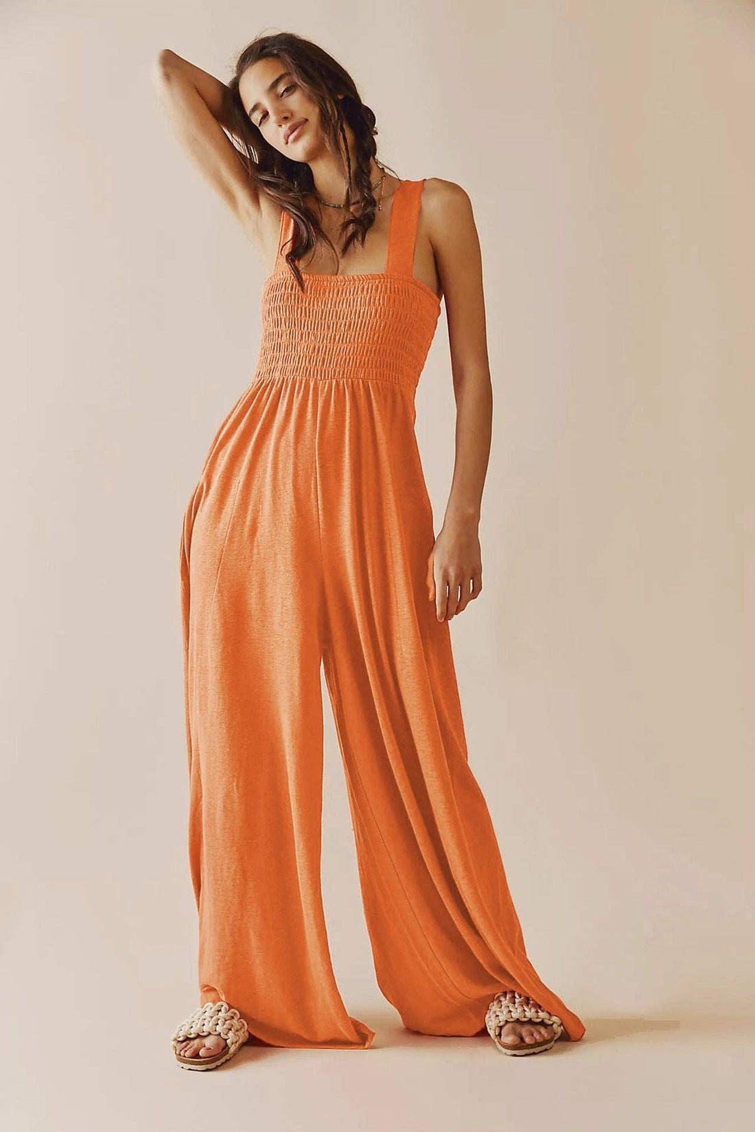 Ladies Strape Wide Leg Jumpsuits GKAX - SWEETKAMA