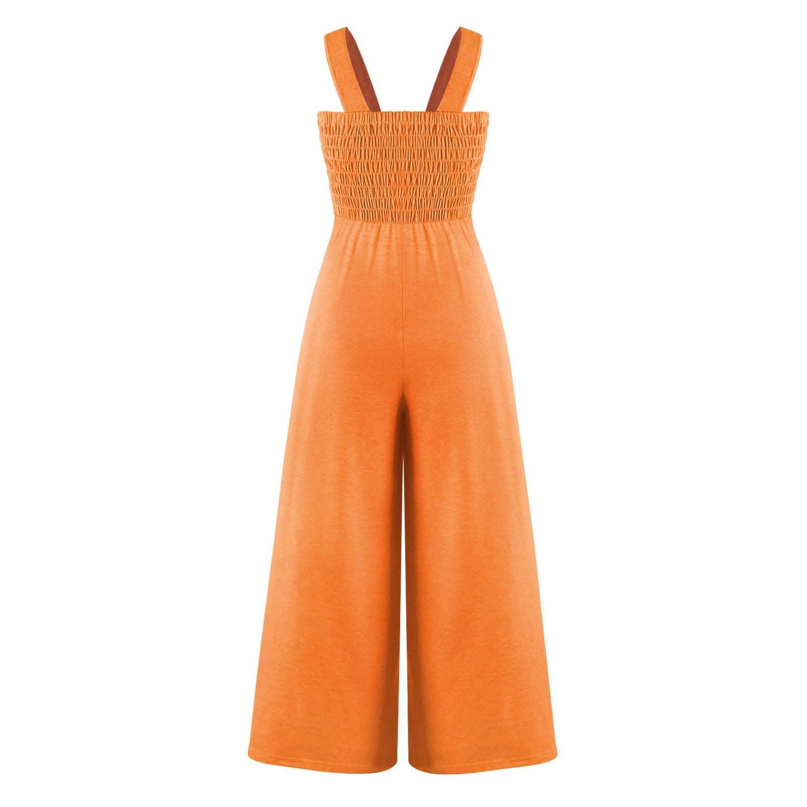 Ladies Strape Wide Leg Jumpsuits GKAX - SWEETKAMA