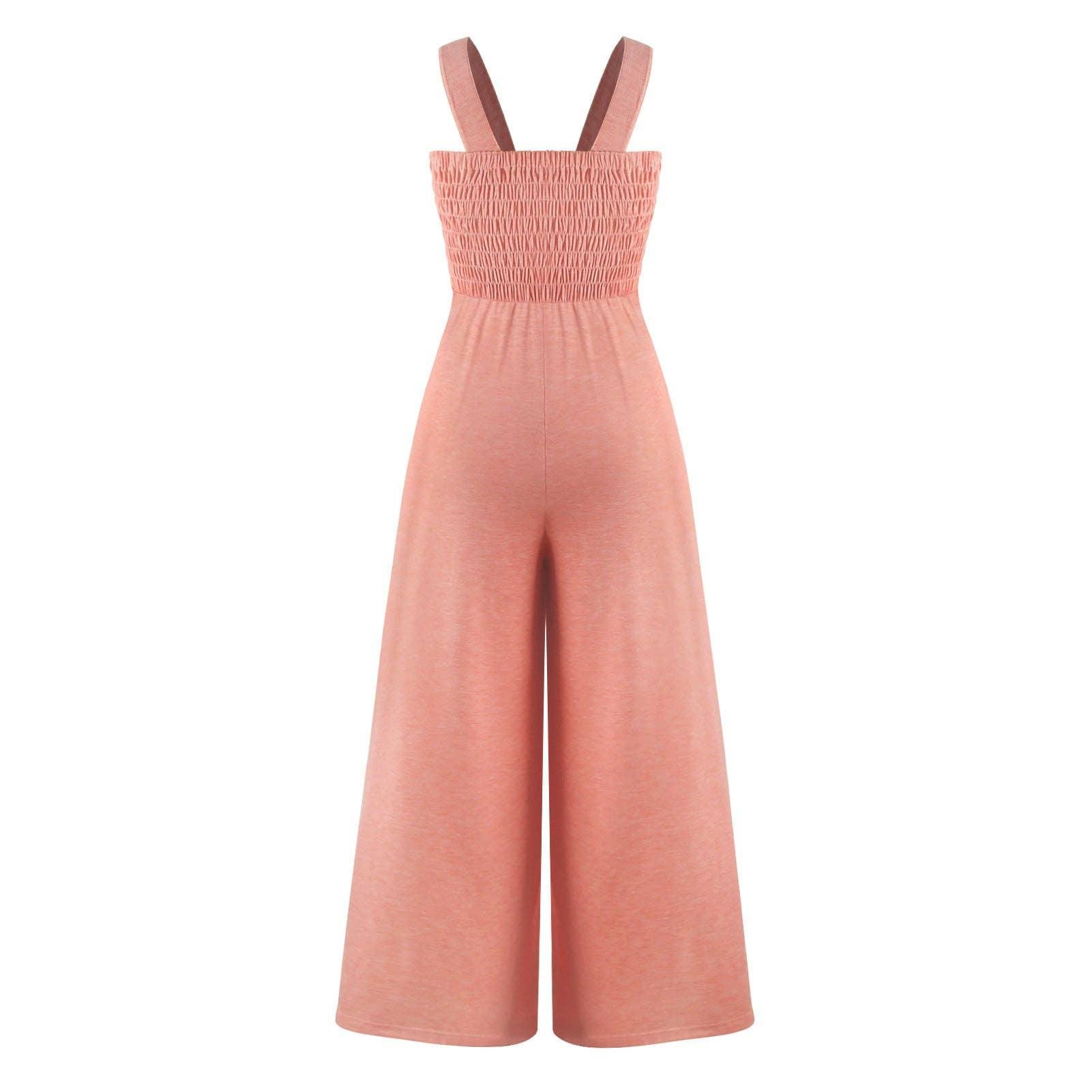 Ladies Strape Wide Leg Jumpsuits GKAX - SWEETKAMA