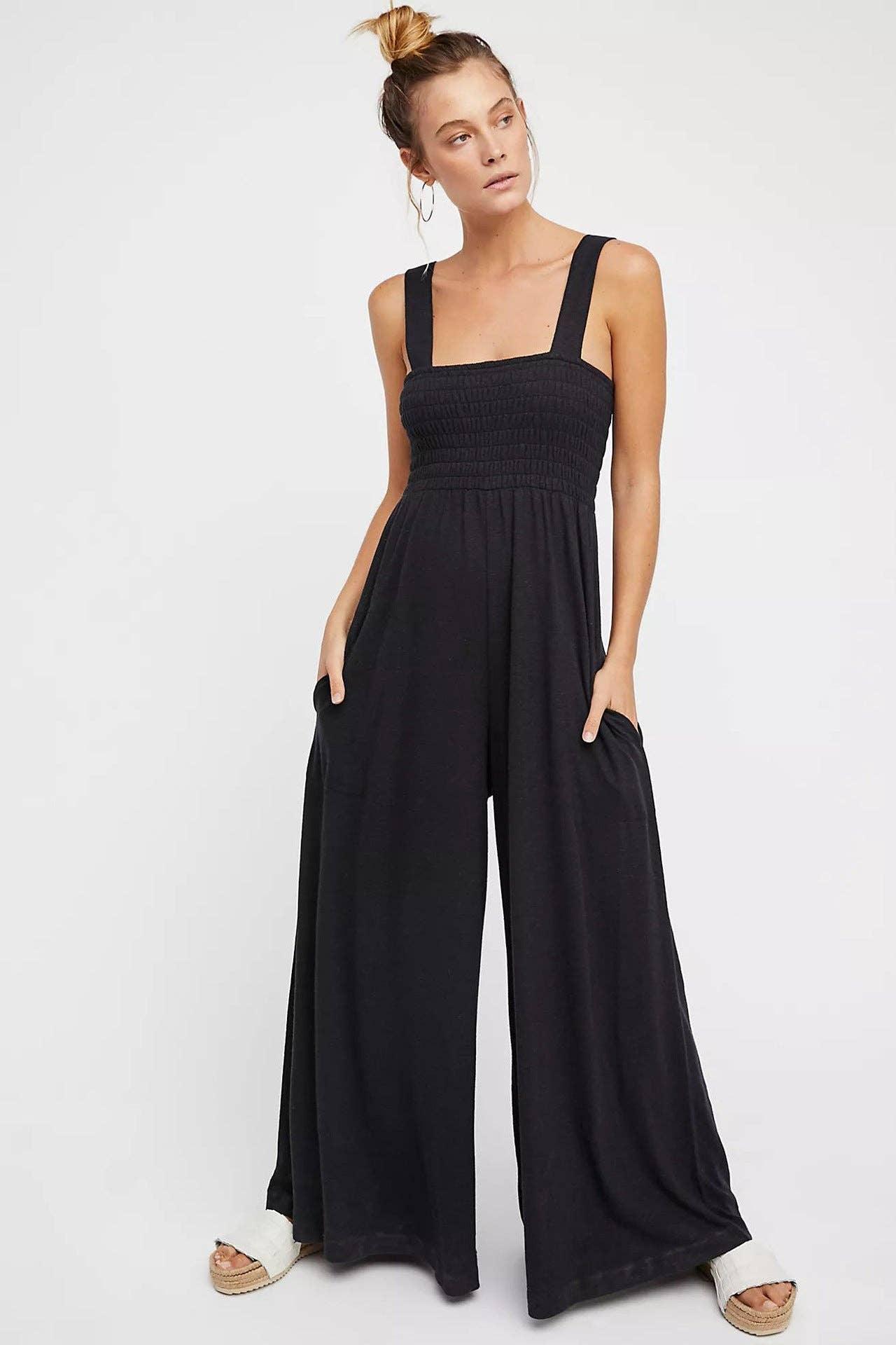 Ladies Strape Wide Leg Jumpsuits GKAX - SWEETKAMA