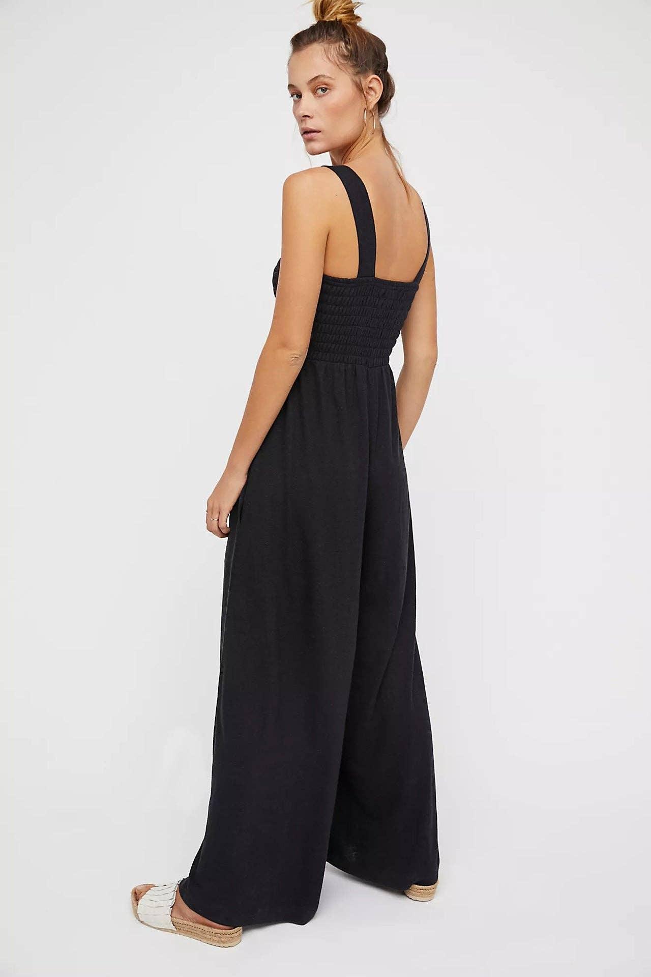 Ladies Strape Wide Leg Jumpsuits GKAX - SWEETKAMA