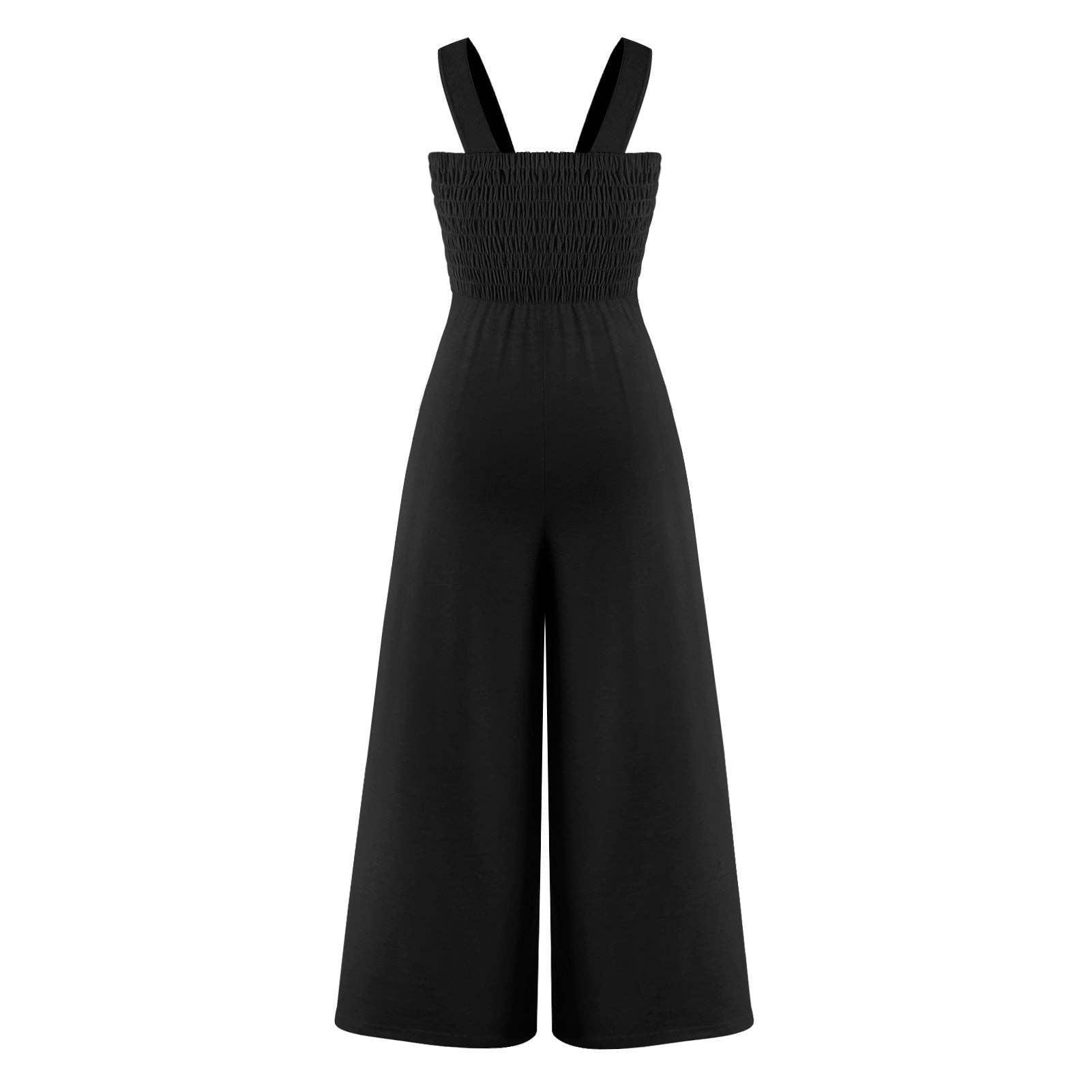 Ladies Strape Wide Leg Jumpsuits GKAX - SWEETKAMA