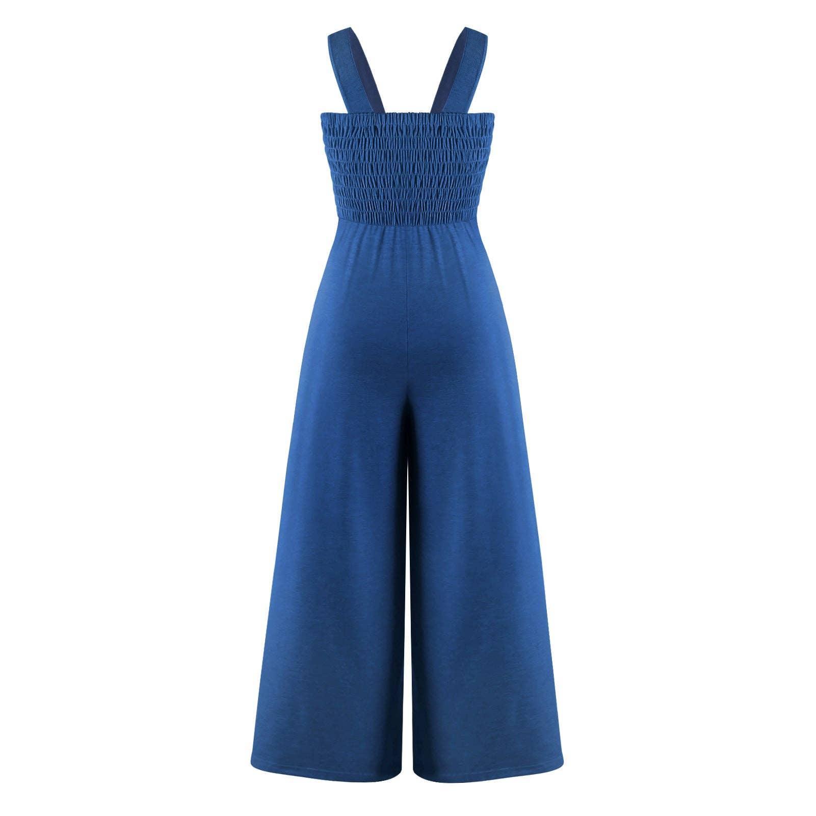 Ladies Strape Wide Leg Jumpsuits GKAX - SWEETKAMA