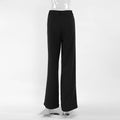 Ladies Stright Leg High Waist Loose Casual Pants C-K2311 - SWEETKAMA