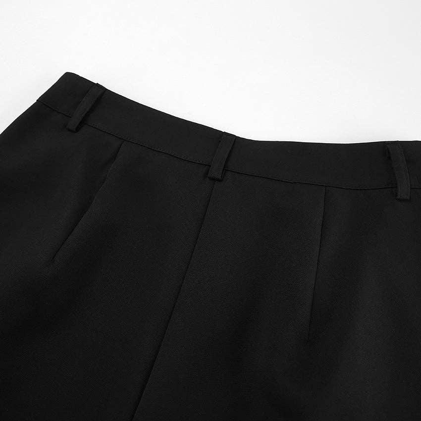 Ladies Stright Leg High Waist Loose Casual Pants C-K2311 - SWEETKAMA