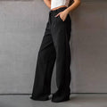 Ladies Stright Leg High Waist Loose Casual Pants C-K2311 - SWEETKAMA
