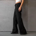 Ladies Stright Leg High Waist Loose Casual Pants C-K2311 - SWEETKAMA