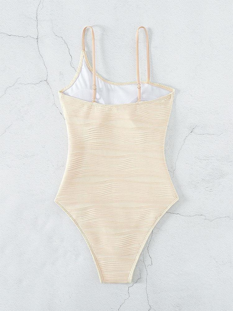 Ladies String Shoulder One Piece Swimwear RFD8128 - SWEETKAMA