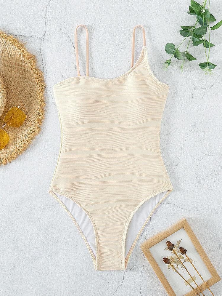 Ladies String Shoulder One Piece Swimwear RFD8128 - SWEETKAMA