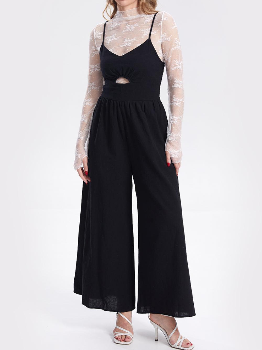 Ladies String Shoulder Overall Sleeveless Jumpsuit SKJ286 - SWEETKAMA