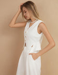 Ladies Stripe Vest and Pants 2PCS Set SKST397 - SWEETKAMA