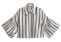 Ladies Striped Puff Sleeves Button Shirt SP068 - SWEETKAMA