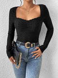 Ladies Sweetheart Neck Embroidery Tee G1011 - SWEETKAMA