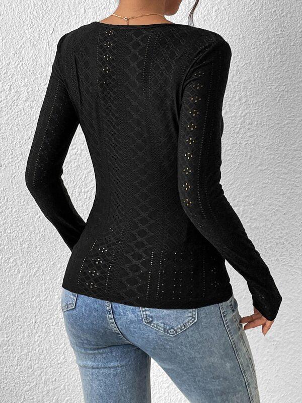 Ladies Sweetheart Neck Embroidery Tee G1011 - SWEETKAMA