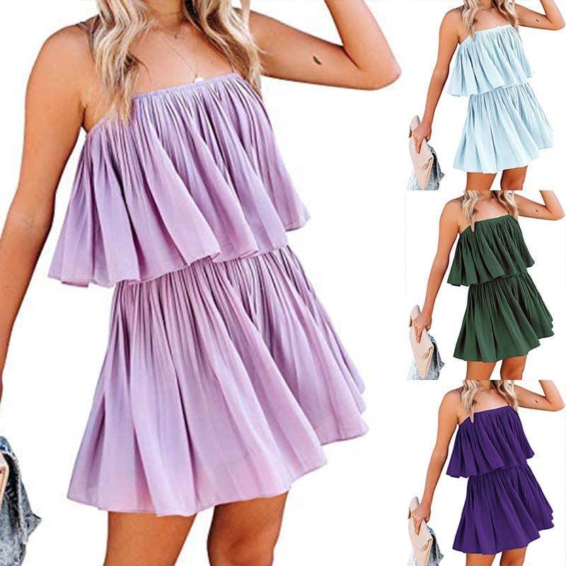 Ladies Two String Shoulder Plait Daily Jumpsuit 2352# - SWEETKAMA