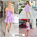 Ladies Two String Shoulder Plait Daily Jumpsuit 2352# - SWEETKAMA