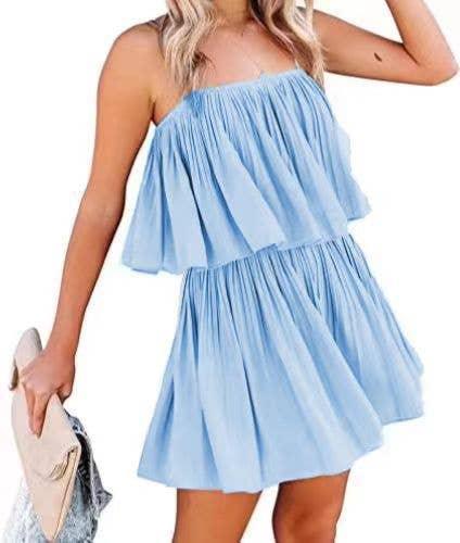 Ladies Two String Shoulder Plait Daily Jumpsuit 2352# - SWEETKAMA