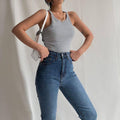 Ladies U-Neck Sleeveless Solid Color Tank Top LTY44159 - SWEETKAMA