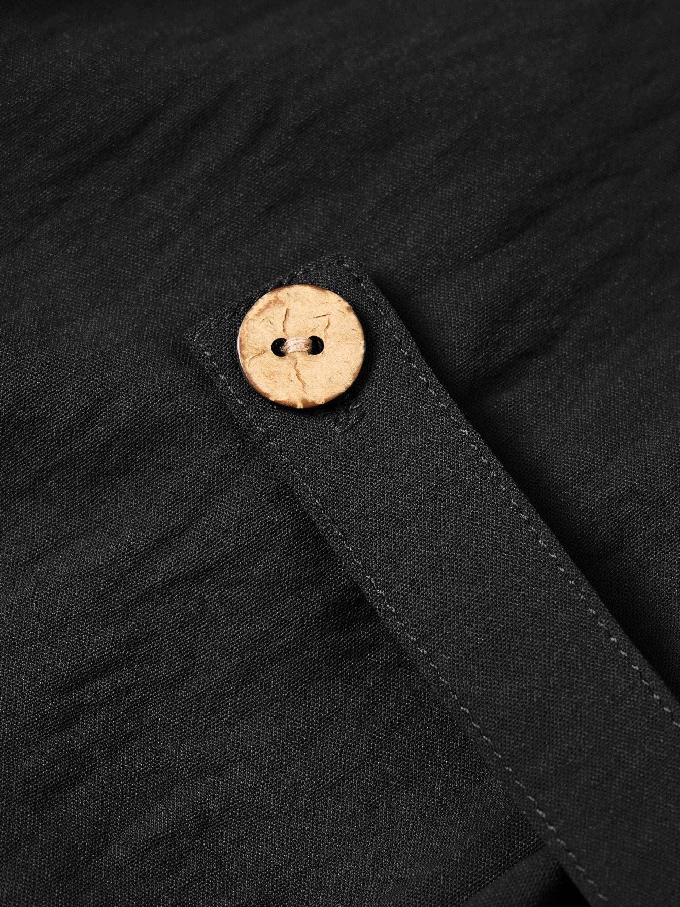 Ladies V-neck Hemming Daily Shirt 233SY53695-SN18 - SWEETKAMA