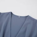 Ladies V-Neck Puff Sleeves Long Dress LYQ8489 - SWEETKAMA