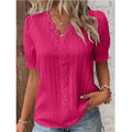 Ladies V-Neck Stripe and Twisty Shirt Top 2321# - SWEETKAMA