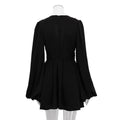 Ladies V-Neckl Long Sleeves Mini Dress LYQ10806H - SWEETKAMA