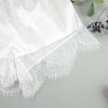 Ladies White Lace Top and Loose Short Paja Set 2S525B - SWEETKAMA
