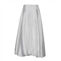Ladies White Satin Bud Skirt Fluffy Puffy Skirt BSQ10087T - SWEETKAMA