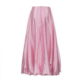 Ladies White Satin Bud Skirt Fluffy Puffy Skirt BSQ10087T - SWEETKAMA