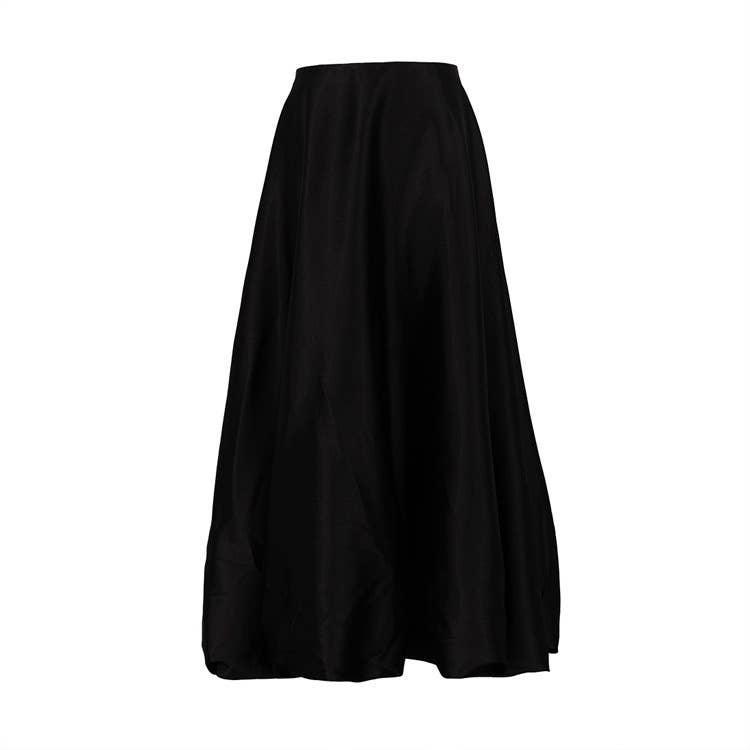Ladies White Satin Bud Skirt Fluffy Puffy Skirt BSQ10087T - SWEETKAMA